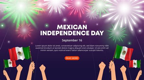 Premium Vector | Mexican independence day background with fireworks and ...