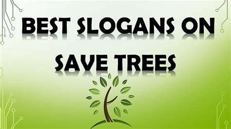 Best Slogans On "SAVE TREES" - YouTube