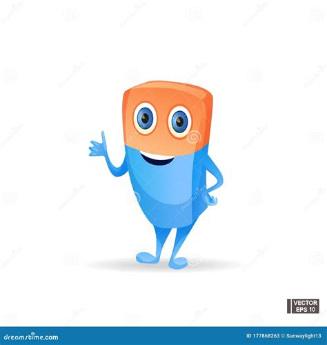 Cartoon Characters Icon Cute Eraser Stock Vector - Illustration of eraser, children: 177868263