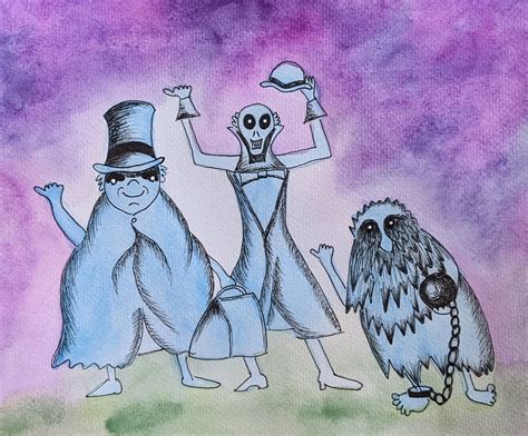 The Haunted Mansion Hitchhiking Ghosts 8x10 Fine Art Giclee - Etsy