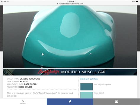 Aqua Car Paint Colors