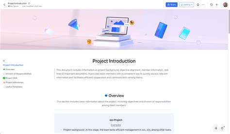 Project Introduction Template | Lark Templates