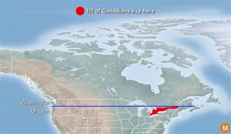 Putting Canada's Population in Perspective - Metrocosm | Fun facts about canada, Facts about ...