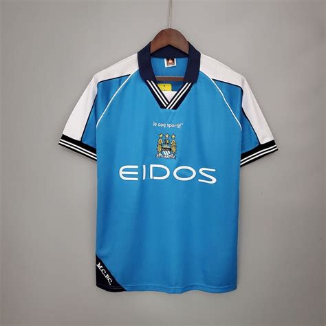 MANCHESTER CITY 1999-2001 HOME RETRO FOOTBALL SHIRT - My Retro Jersey