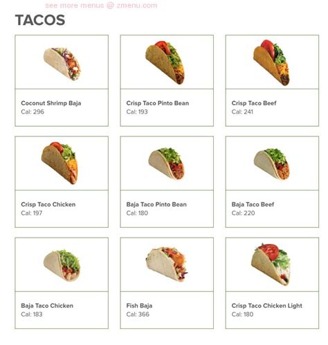 Menu at Taco Time NW restaurant, Tacoma, 6th Ave