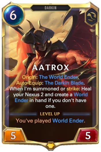 Aatrox :: Legends of Runeterra Card :: RuneterraFire