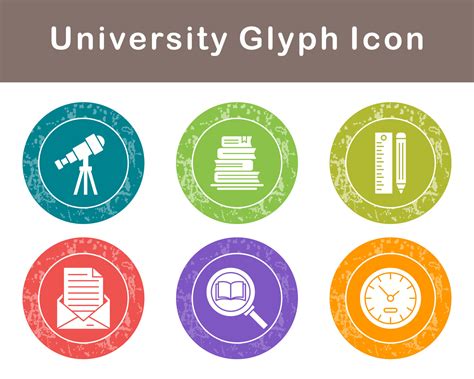 university Vector Icon Set 21416636 Vector Art at Vecteezy