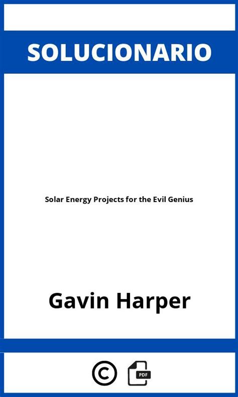 Solucionario Solar Energy Projects for the Evil Genius