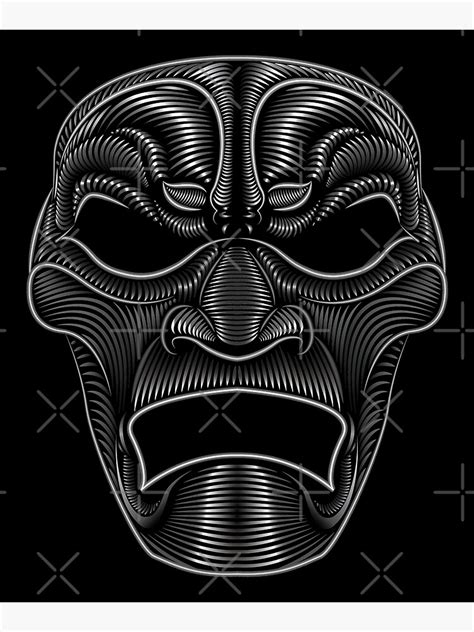 "300 immortal mask *fan art*" Mounted Print for Sale by kinkpen | Redbubble