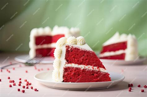 Premium AI Image | Luscious Red Velvet Cake Cream Cheese Frosting