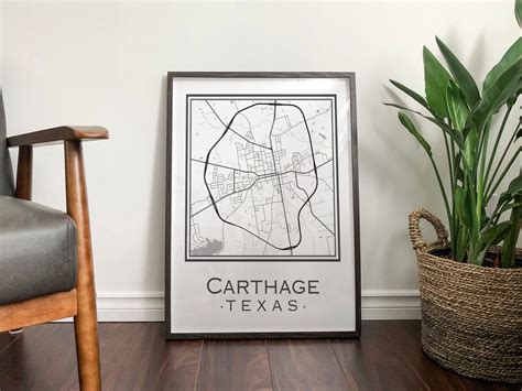 Carthage Texas Map digital Download - Etsy