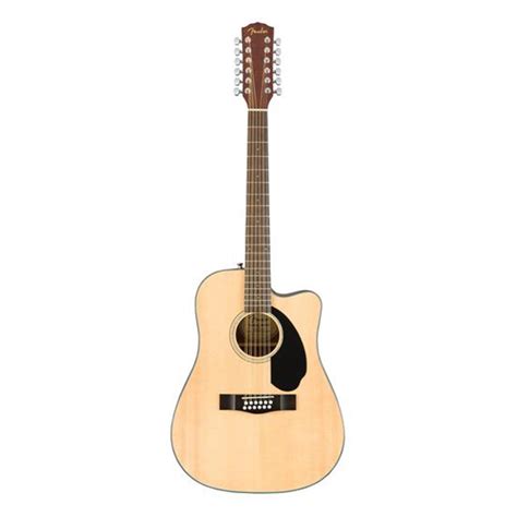 Fender CD-60SCE Dreadnought 12-string Acoustic Guitar, Walnut FB, Natural - Toko Alat Musik ...