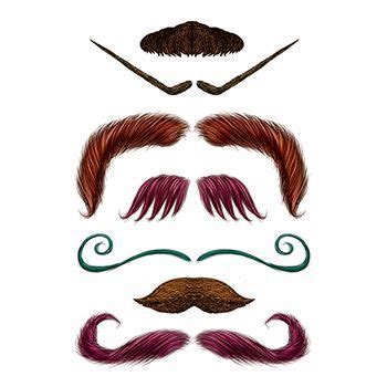 Mustache [50-MUS-00201] - AU $2.00 : Temporary Tattoos Australia ...