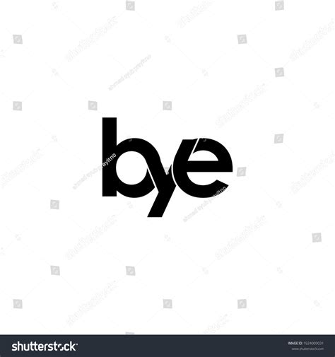 Bye Letter Original Monogram Logo Design Stock Vector (Royalty Free ...