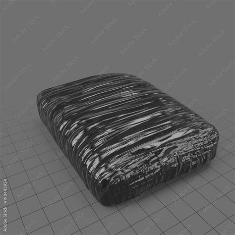 Drug brick wrapped in black packaging Stock 3D asset | Adobe Stock