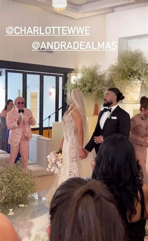 Photos/videos from Charlotte Flair and Andrade El Idolo's wedding ...