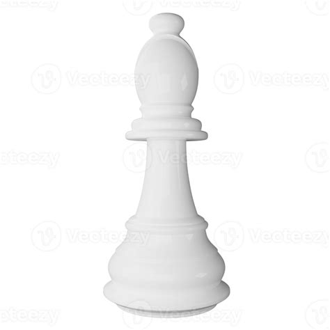 White bishop chess piece clipart flat design icon isolated on ...