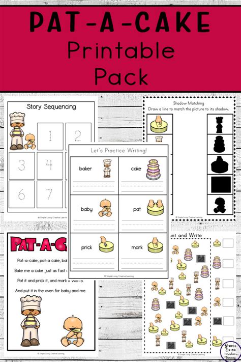 Pat-A-Cake Printable Pack - Simple Living. Creative Learning