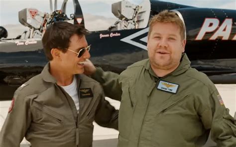 Tom Cruise Surprises James Corden With Terrifying 'Top Gun' Fighter Jet Stunts