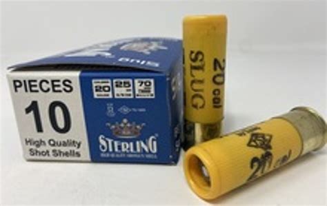 Sterling 12 Gauge Ammunition MINI SLUG STRLG12MINISLG 1.96" 1oz Slug ...