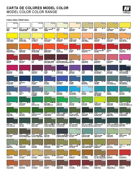 Vallejo Paint Color Chart | Portal.posgradount.edu.pe