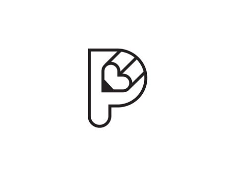 Letter P logo design ( P + Pencil + Heart ) by Aditya Chhatrala on Dribbble