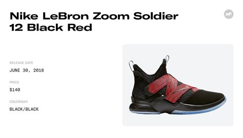 Nike LeBron Zoom Soldier 12 Black Red - AO2609-003