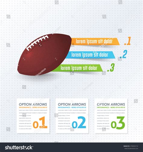 American Football Ball Concept Infographics Design Stock Vector ...