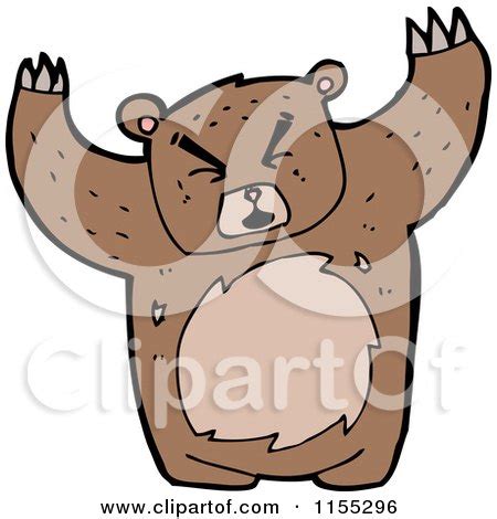 Cartoon of a Mad Bear - Royalty Free Vector Illustration by lineartestpilot #1155296