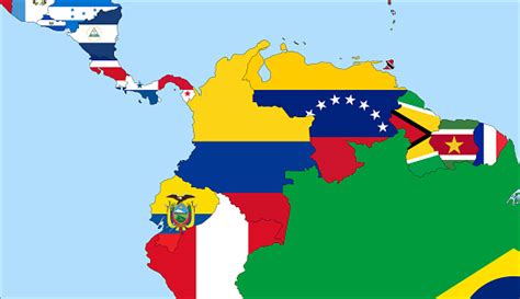 Center The Map Of Colombia Vector Maps Showing Colombia And Neighboring ...