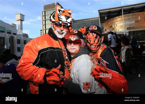 Cincinnati Bengals fans outside the stadium prior to the NFL ...