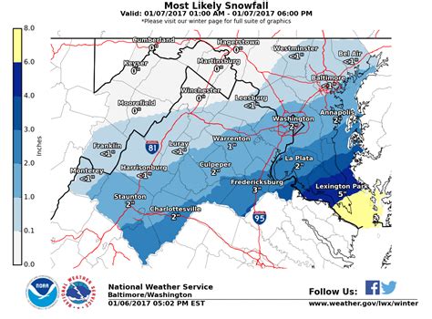 Virginia Weather: Latest Snow Forecast Puts Up to 3 Inches in Northern Virginia | Fredericksburg ...