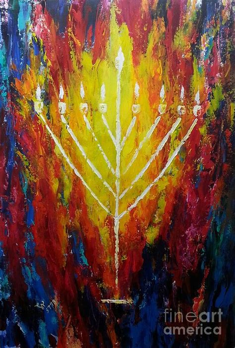 Chabad Menorah Painting by Miriam Leah Herman - Fine Art America