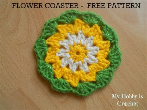 My Hobby Is Crochet: Crochet Daisy / Flower Coaster - Free Pattern with Tutorial