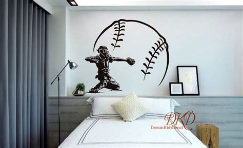 Baseball Decal Baseball Wall Decal Vinyl Decal Baseball Wall | Etsy