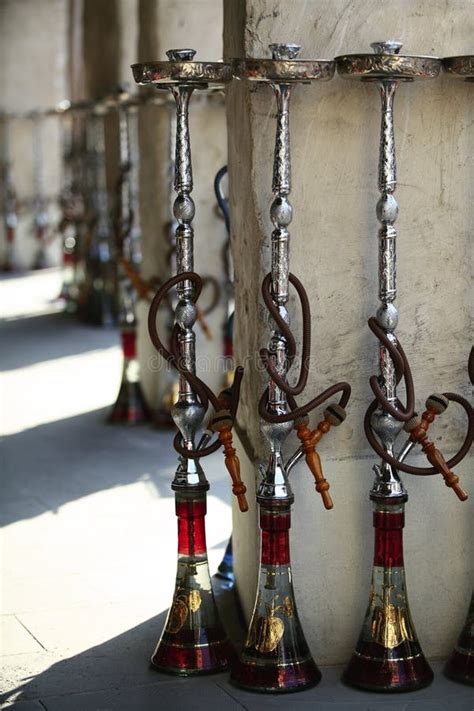 Shisha pipes at Souq Waqif stock image. Image of qatar - 12605685