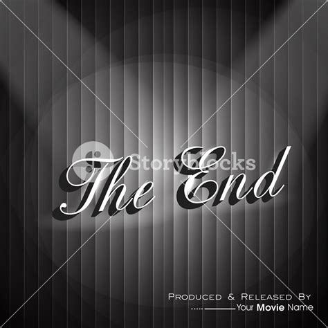 The End. Movie Ending Screen. Royalty-Free Stock Image - Storyblocks