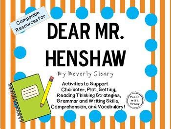 Dear Mr. Henshaw by Beverly Cleary: A Complete Novel Study! | Novel ...