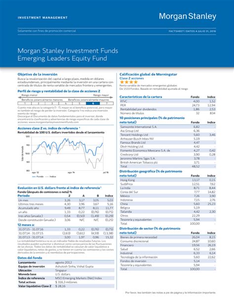 Morgan Stanley Investment Funds Emerging Leaders Equity Fund