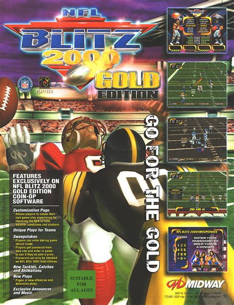 The Arcade Flyer Archive - Video Game Flyers: NFL Blitz 2000 - Gold ...