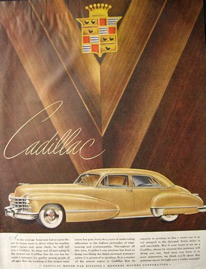 1947 Vintage Cadillac Ad, Vintage Cadillac Ads