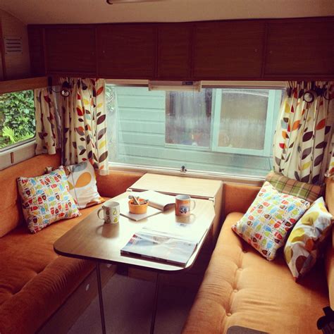 Refurbished interior with 70's styling Caravan Makeover, Caravan Renovation, Kombi Motorhome ...