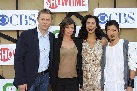 Cast The Tomorrow People - Mark Pellegrino, Peyton List, Madeleine Mantock and Aaron Yoo at the ...