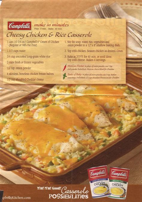 nickname reservation Trunk library campbell soup chicken casserole recipes Dwell comb Advertisement