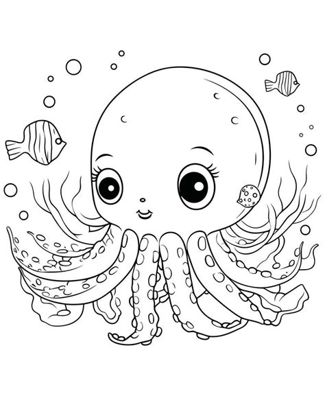 Octopus Sea Life coloring pages 27465926 Vector Art at Vecteezy