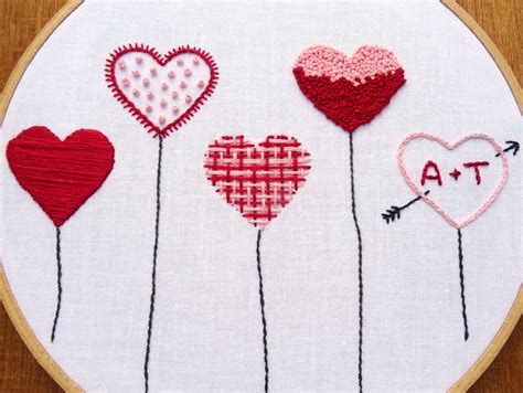 5 FREE Heart Embroidery Patterns {DIY Tutorial} - Wandering Threads Embroidery