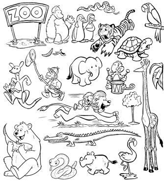 zoo animals clipart black and white 10 free Cliparts | Download images on Clipground 2024