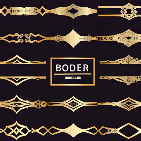 Gold Border Set Creative Art Deco Designs · Creative Fabrica