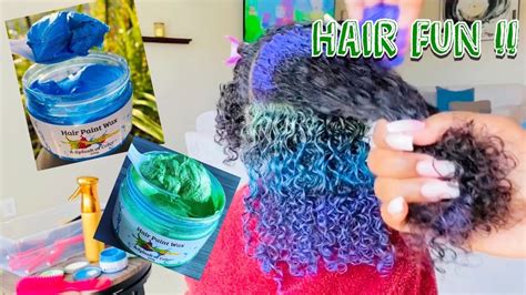 The BEST TEMPORARY hair paint | EASY RINSE | natural curly hair - YouTube