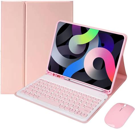 for iPad 9th Gen(2021)/7th 8th Generation 10.2 inch Keyboard Case & Mouse, Slim Removable ...